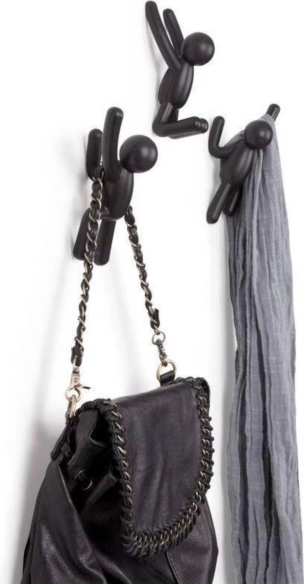 Umbra Kapstok Wandhaak - Buddy Set Van 3 - Zwart - Afbeelding 8