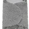 BonBini´s Teddy Bear Wikkeldeken Newborn - Zachte Grijze Teddy Beer Inbakerdoek Newborn Baby - 3-6 Maanden - Grijs