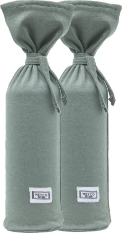 Meyco Kruikenzak 2-pack Basic Jersey - Forest Green