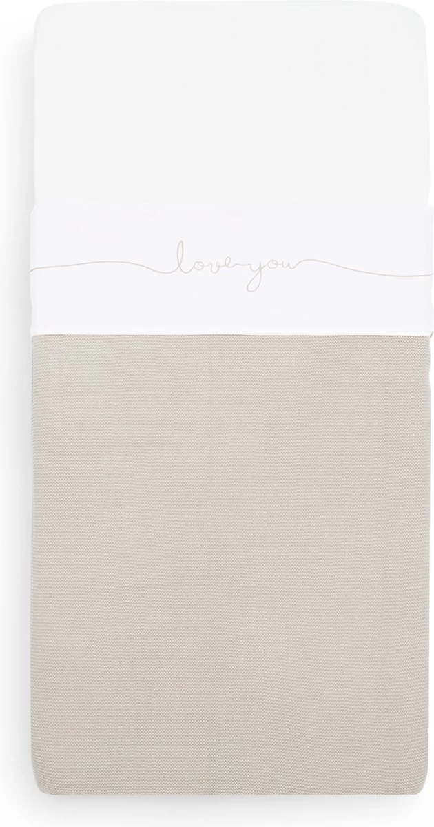 Jollein Baby Laken Ledikant 120x150cm Love You - Nougat - Afbeelding 11