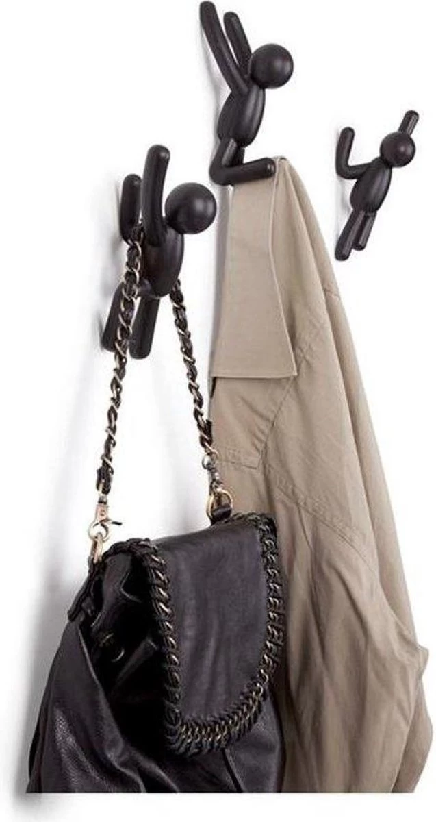 Umbra Kapstok Wandhaak - Buddy Set Van 3 - Zwart - Afbeelding 3