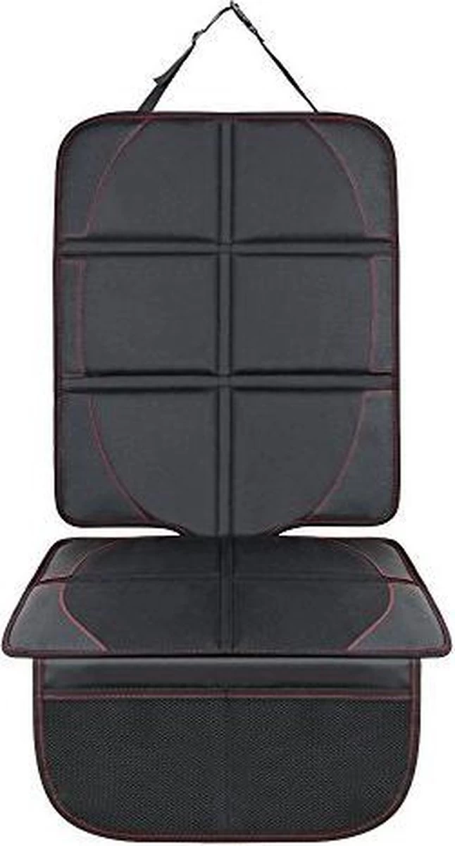 Kinderzitkussen In Zwart + 1 Step Protector - Stoelbeschermer Auto Kinderzitje In Universele Pasvorm - Geschikt Voor Isofix - Antislip, Gemakkelijk Onderhoud En Veilig Met De Stoelbeschermer Auto Rugleuning