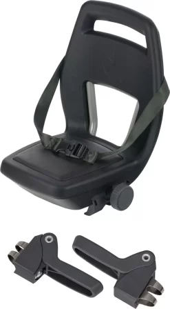 Qibbel 6+ Junior Fietsstoeltje Achter - Zwart - Inclusief Voetsteuntjes