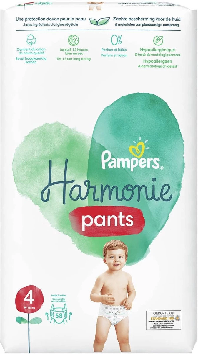 Pampers® Pampers - Harmonie Pants - Maat 4 - Megapack - 64 Luierbroekjes - Afbeelding 2