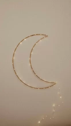 Maanlampje - Maanlamp - Nachtlampje - Babykamer - Kinderkamer - Goud - Led - 40cm