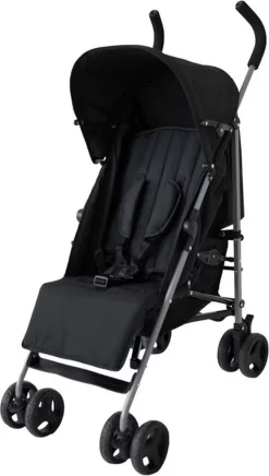 Prénatal Plus Buggy - Kinderwagen - Inklapbaar En Verstelbaar - Met Boodschappenmand - Plooibuggy Zwart