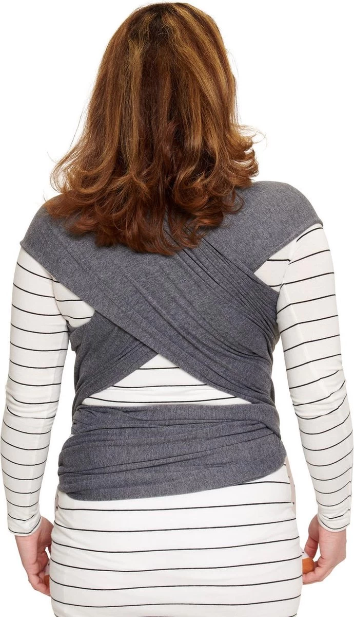 Baby Garden Draagdoek Grijs - Ergonomisch - Original - Inclusief Slabbetje - Afbeelding 3