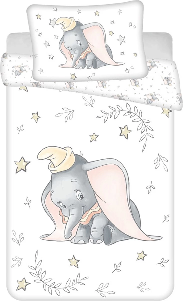 Disney Dumbo BABY Dekbedovertrek, Stars - 100 X 135 Cm - Katoen