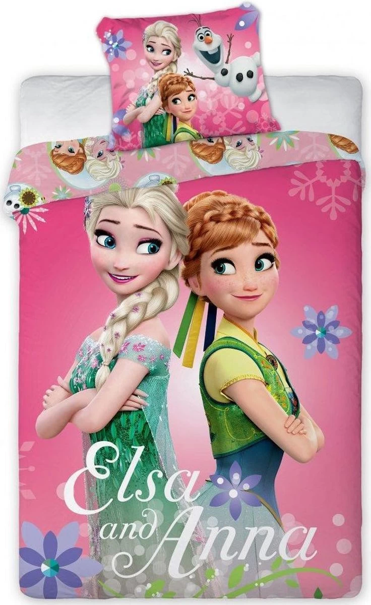 Disney Frozen Baby Dekbedovertrek Friendship - 100 X 135 Cm - Katoen - Afbeelding 2