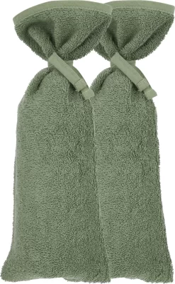 Meyco Kruikenzak 2-pack Basic Badstof - Forest Green