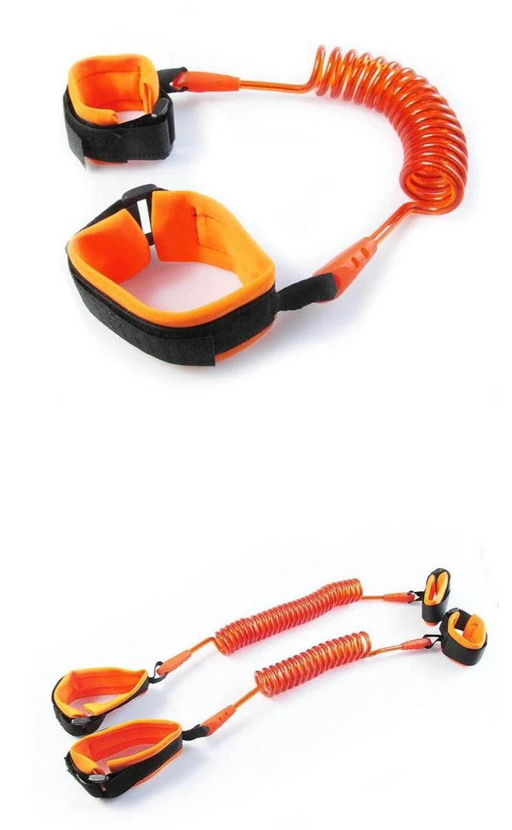 Veiligheidstuigje Voor Kinderen - Polsbandje -1,5 Meter – Oranje - One Size - Afbeelding 2