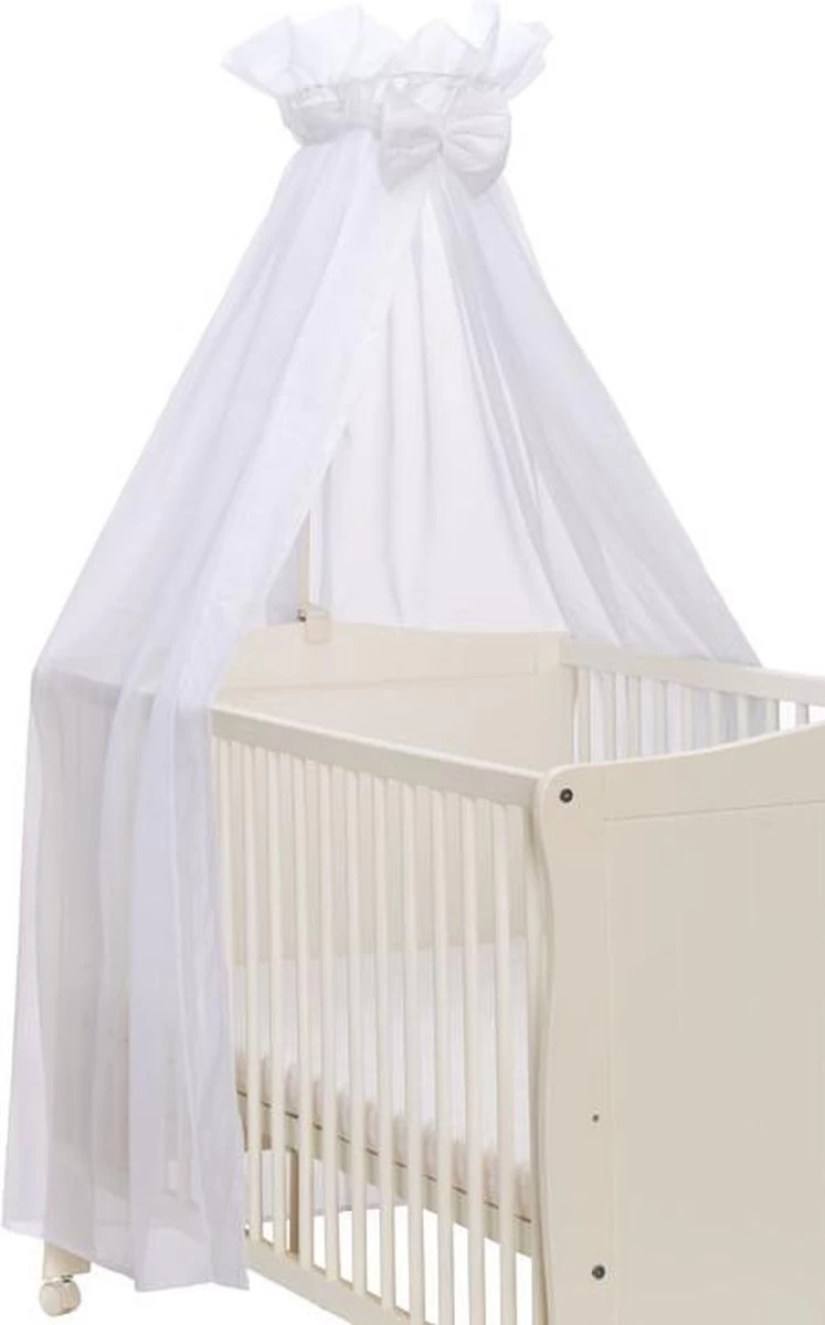 Baby Sluier Strik Wit - Baby Hemeltjes - Baby Klamboe Voor Wieg En Ledikant - Afbeelding 4