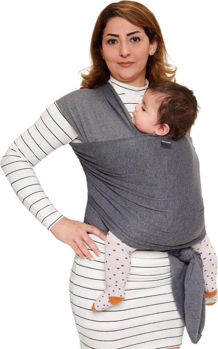 Baby Garden Draagdoek Grijs - Ergonomisch - Original - Inclusief Slabbetje - Afbeelding 10