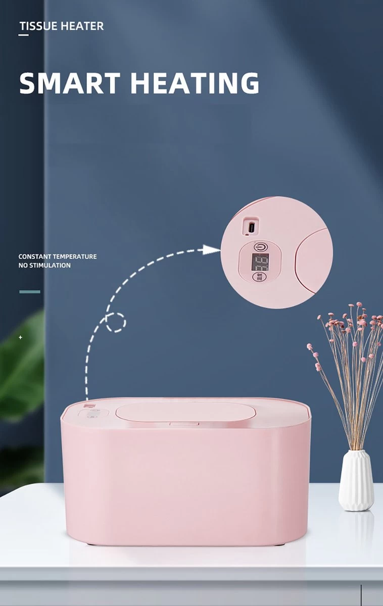 Deluqse Billendoekjes Verwarmer - Wit - Billendoekjesdoos - Lotiondoekjes - Temperatuur Instelbaar - Afbeelding 7