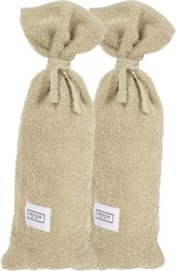 Meyco Uni Kruikenzak - 2-pack - Badstof - Sand
