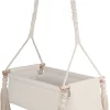 Hangwieg - Baby Schommelwieg Off-White - Newborn Baby Kribbe - Inclusief Bevestigingsmaterialen En Matras Op Maat!