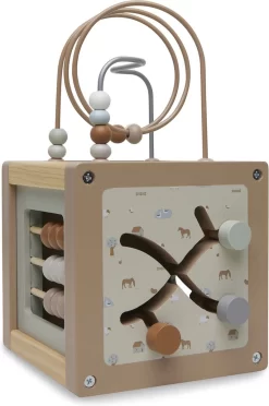 Jollein Houten Activiteitenkubus 15x15x15cm - Farm