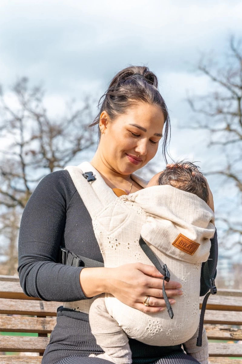 ByKay - Draagzak - Click Carrier Classic - Linnen Lace - Organic Linnen - Afbeelding 6