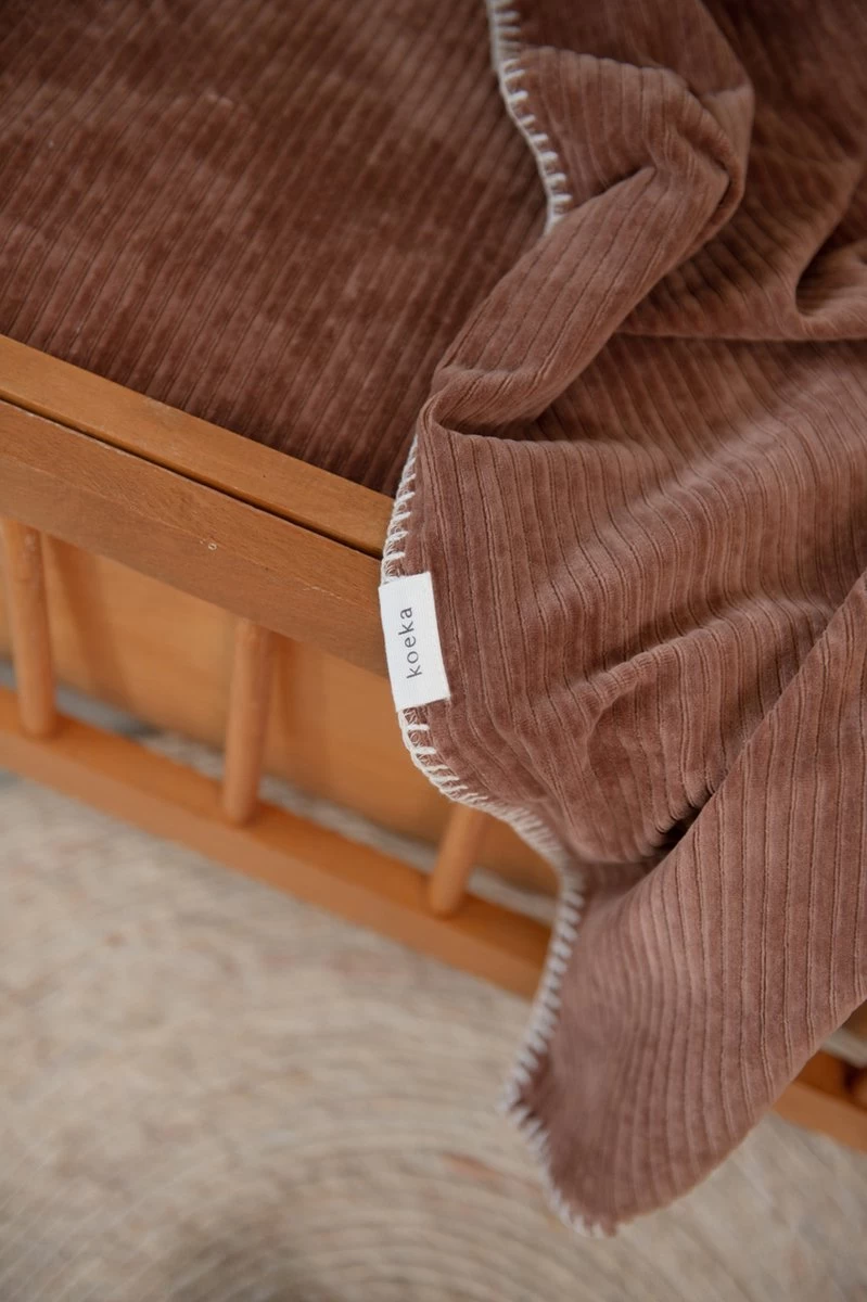 Koeka Baby Dekentje Wieg Teddy Vik - Bruin - 75x100cm - Afbeelding 6