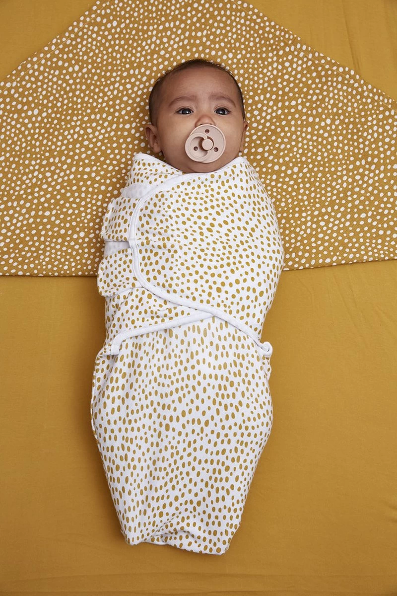 Meyco Cheetah Swaddlemeyco Inbakerdoek - Honey Gold - 0-3 Maanden - Afbeelding 2