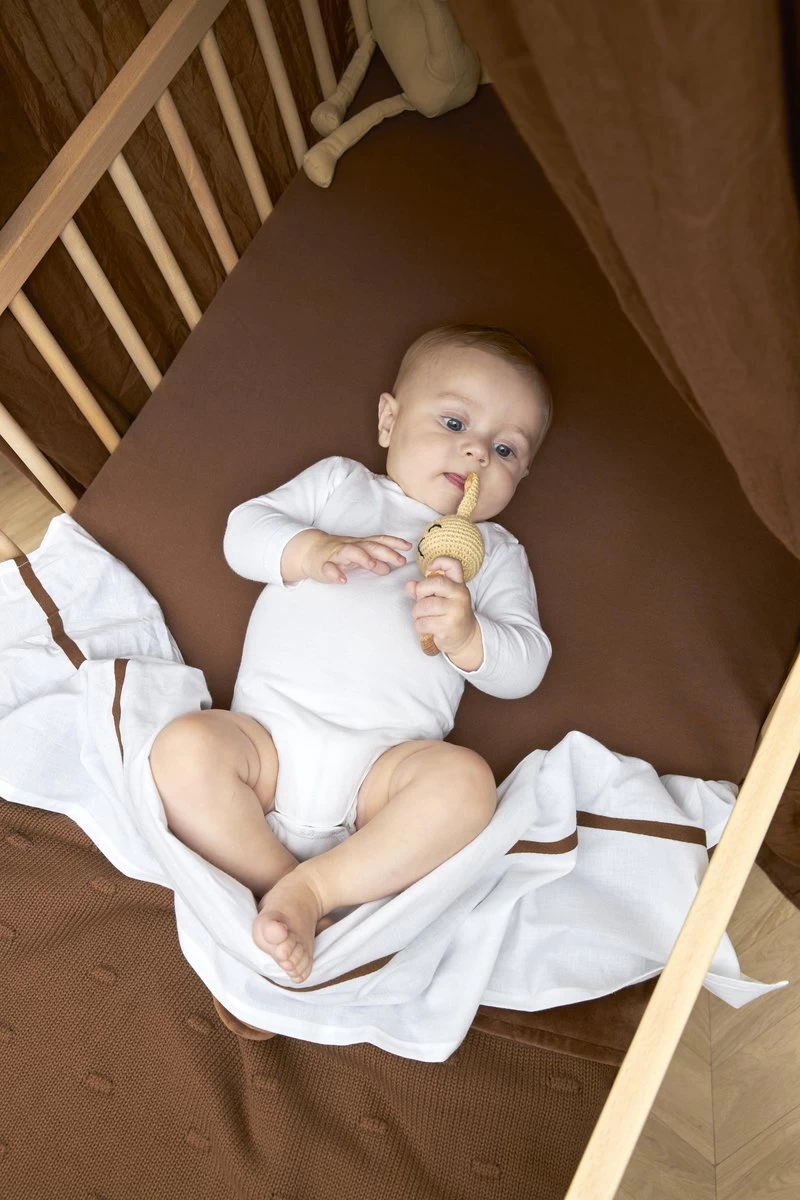 Meyco Jersey Hoeslaken Wieg - 2-pack - Chocolate - 40x80/90cm - Afbeelding 3