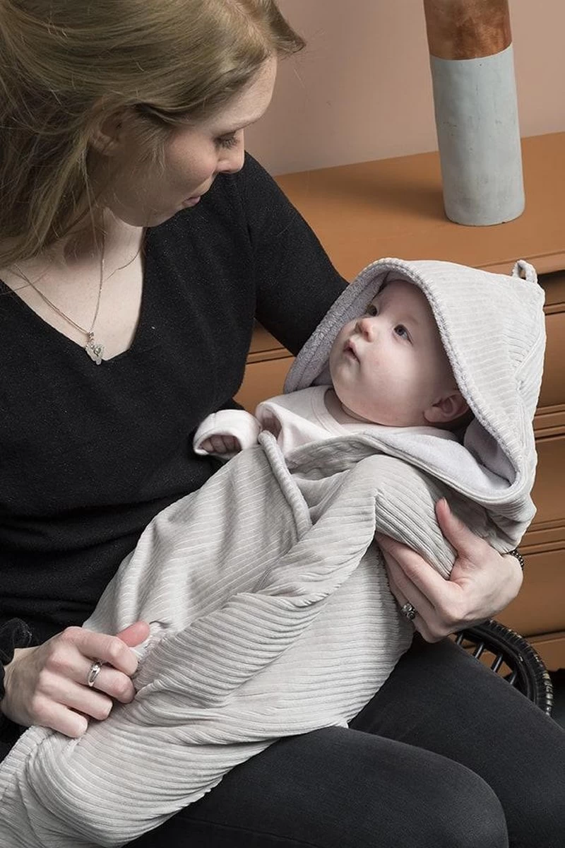 Baby's Only Wikkeldeken - Omslagdoek Baby Sense - Teddy Voering - Vintage Blue - 75x75 Cm - Geschikt Voor Drie- En Vijfpuntsgordel - Afbeelding 4