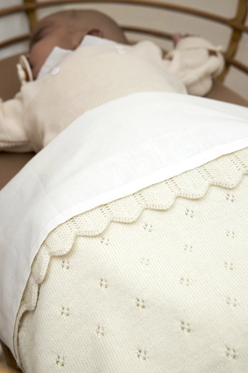 Meyco Uni Wieglaken - 2-pack - Offwhite - 75x100cm - Afbeelding 5