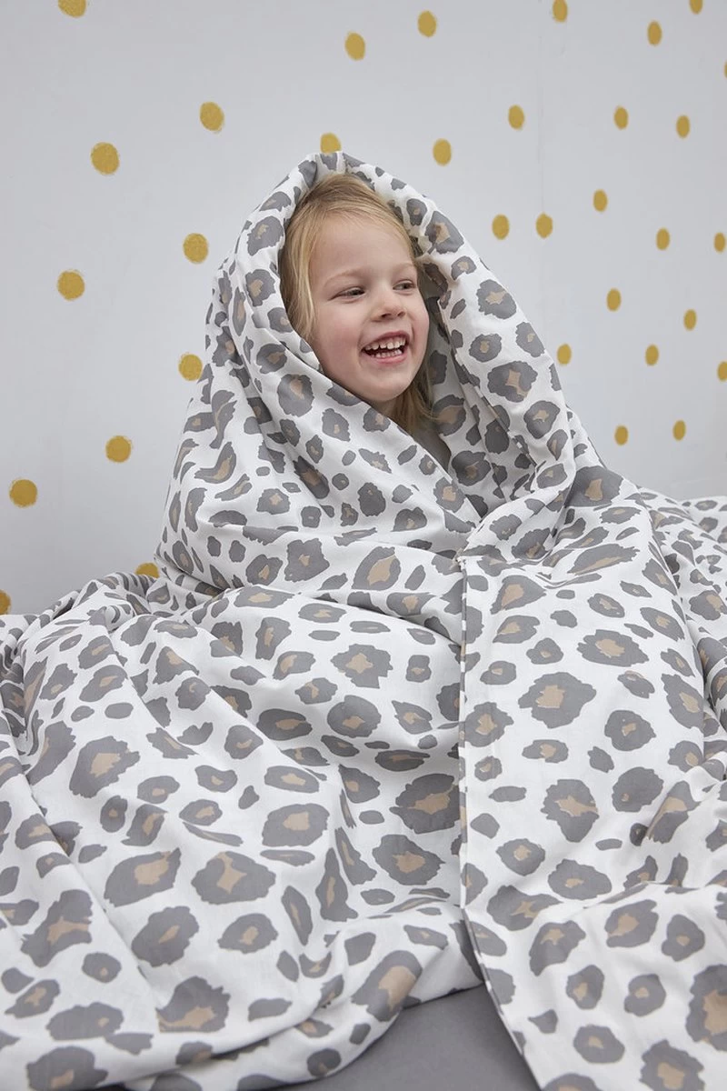 Meyco Panter Dekbedovertrek Ledikant - Neutral - 100x135cm - Afbeelding 2