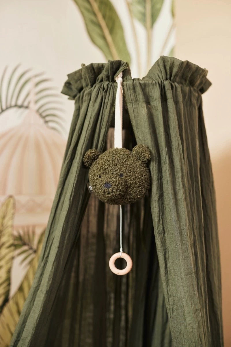 Jollein Sluier Vintage Leaf Green (incl Sluierstang) - Afbeelding 3