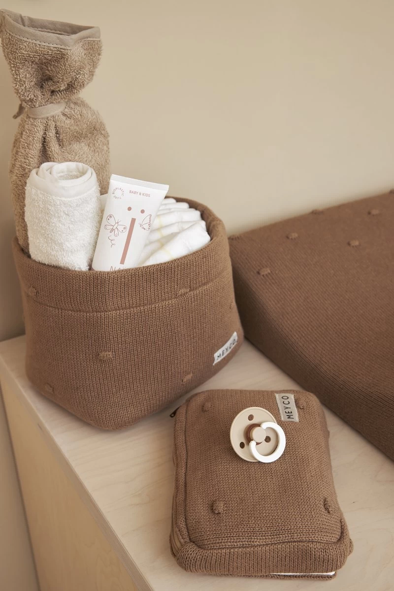 Meyco Mini Knots Commodemandje - Toffee - Small - Afbeelding 6