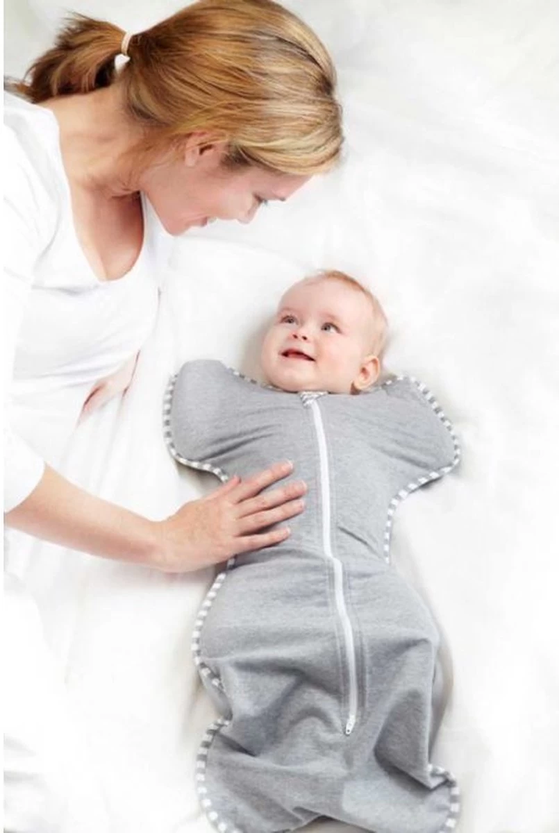 Love To Dream™ Babyslaapzak Swaddle Up™ - Inbakeren - Baby 0-3 Maanden - 3.5-6 Kg - All Season - Grijs - Afbeelding 9