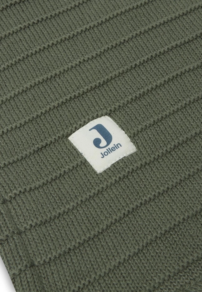 Jollein Baby Deken Wieg Velvet Pure Knit - Leaf Green - GOTS - Afbeelding 7