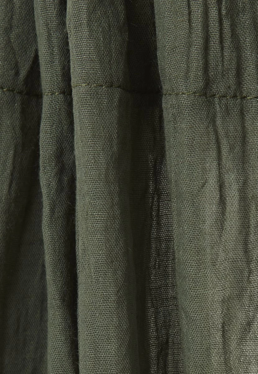 Jollein Sluier Vintage Leaf Green (incl Sluierstang) - Afbeelding 2