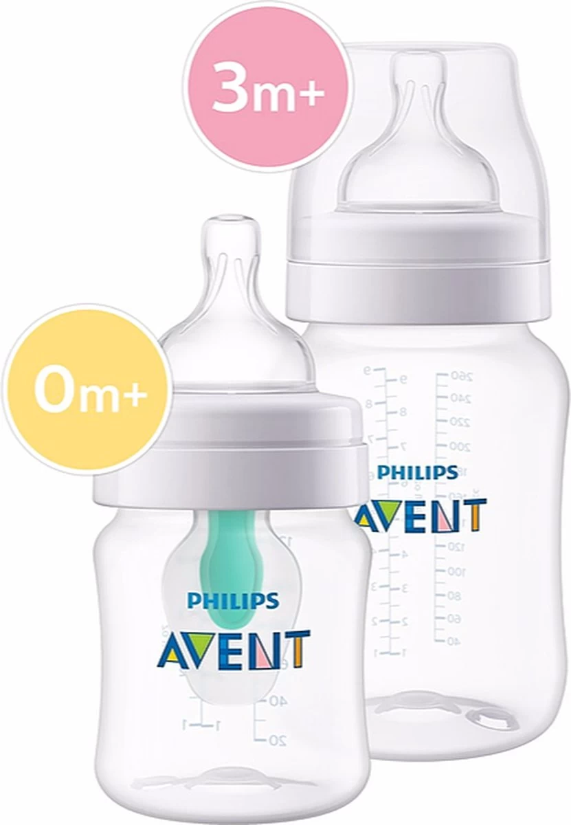 Philips Avent SCD809/01 Anti-Colic Combi Babyfles (125ml) + (260ml) Met AirFree Ventiel - Afbeelding 20