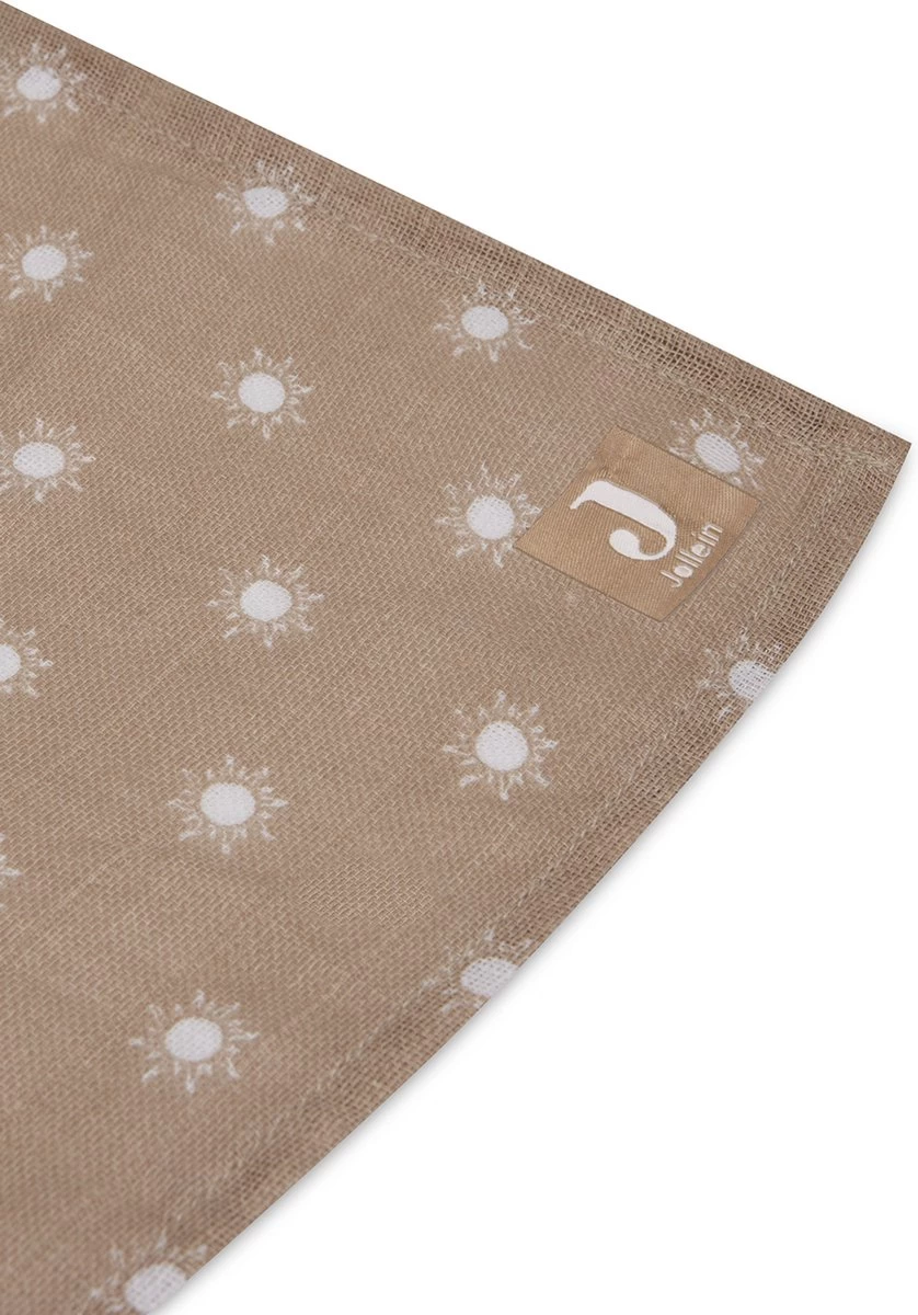 Jollein Hydrofiele Doek Large 115x115cm Sun - Biscuit - GOTS - Afbeelding 4