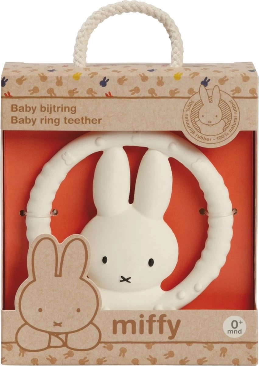 Bambolino Toys - Nijntje Bijtring - Natuurlijk Rubber - Kraamcadeau - Baby - Afbeelding 5