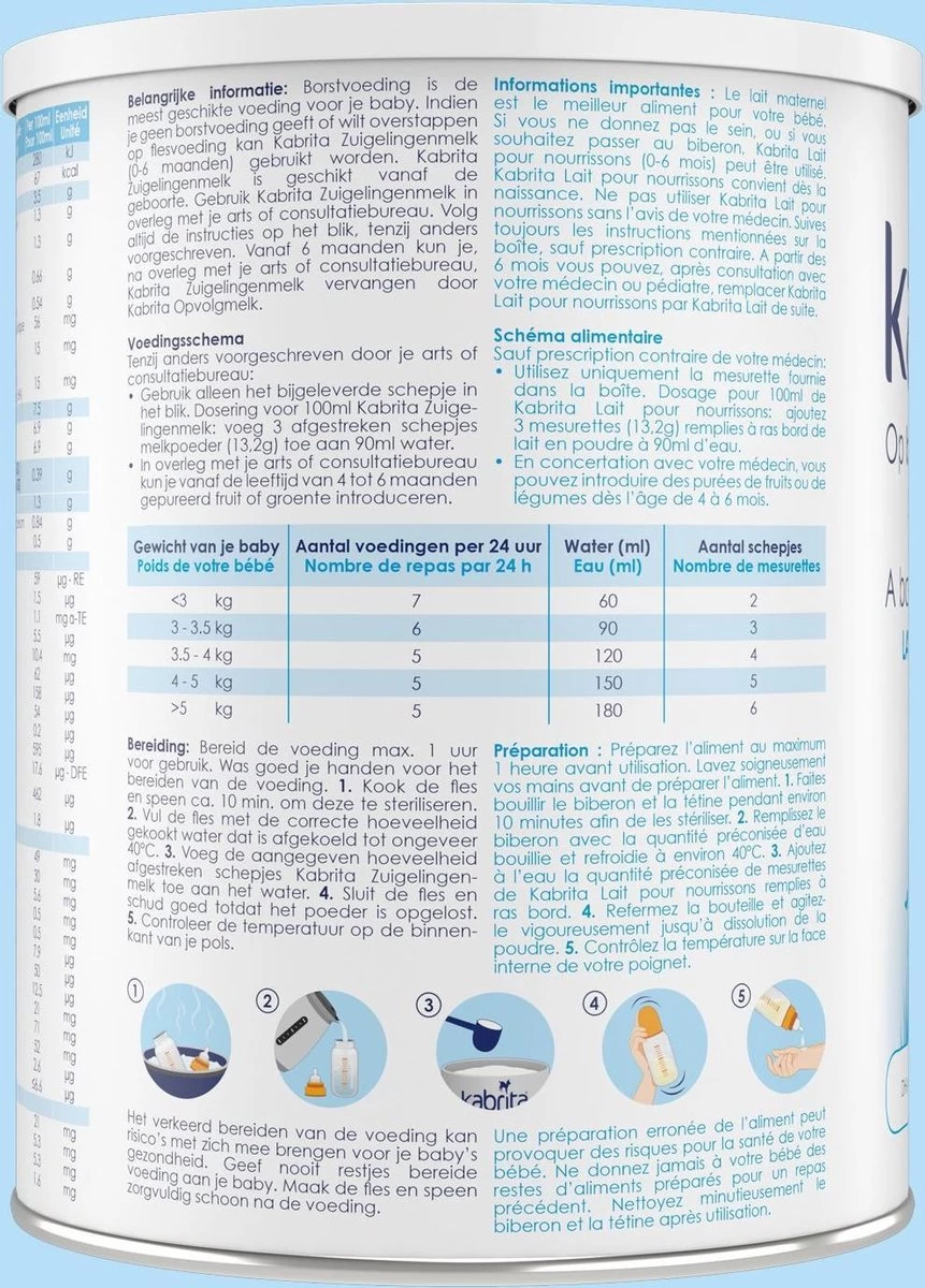 Kabrita 1 Zuigelingenmelk - Zuigelingenvoeding 0-6 Maanden - 800g - Afbeelding 7