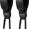 BOTC Kinderwagen Tassenhaakjes - Leer - Haakjes Voor Tassen - Set Van 2 - Leather - Extra Stevig - Buggy Haakjes - Zwart