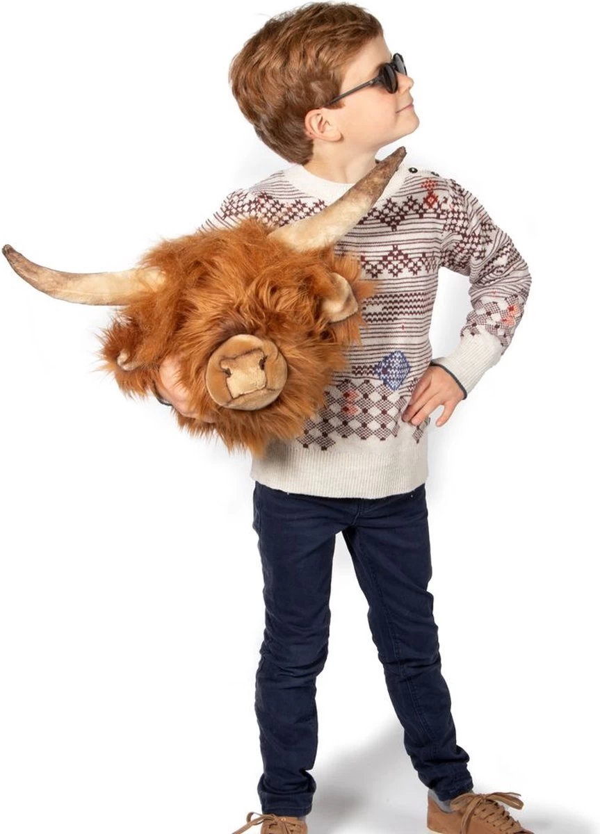 Wild & Soft Nicolas Dierenkop Hoogland Koe - Afbeelding 3