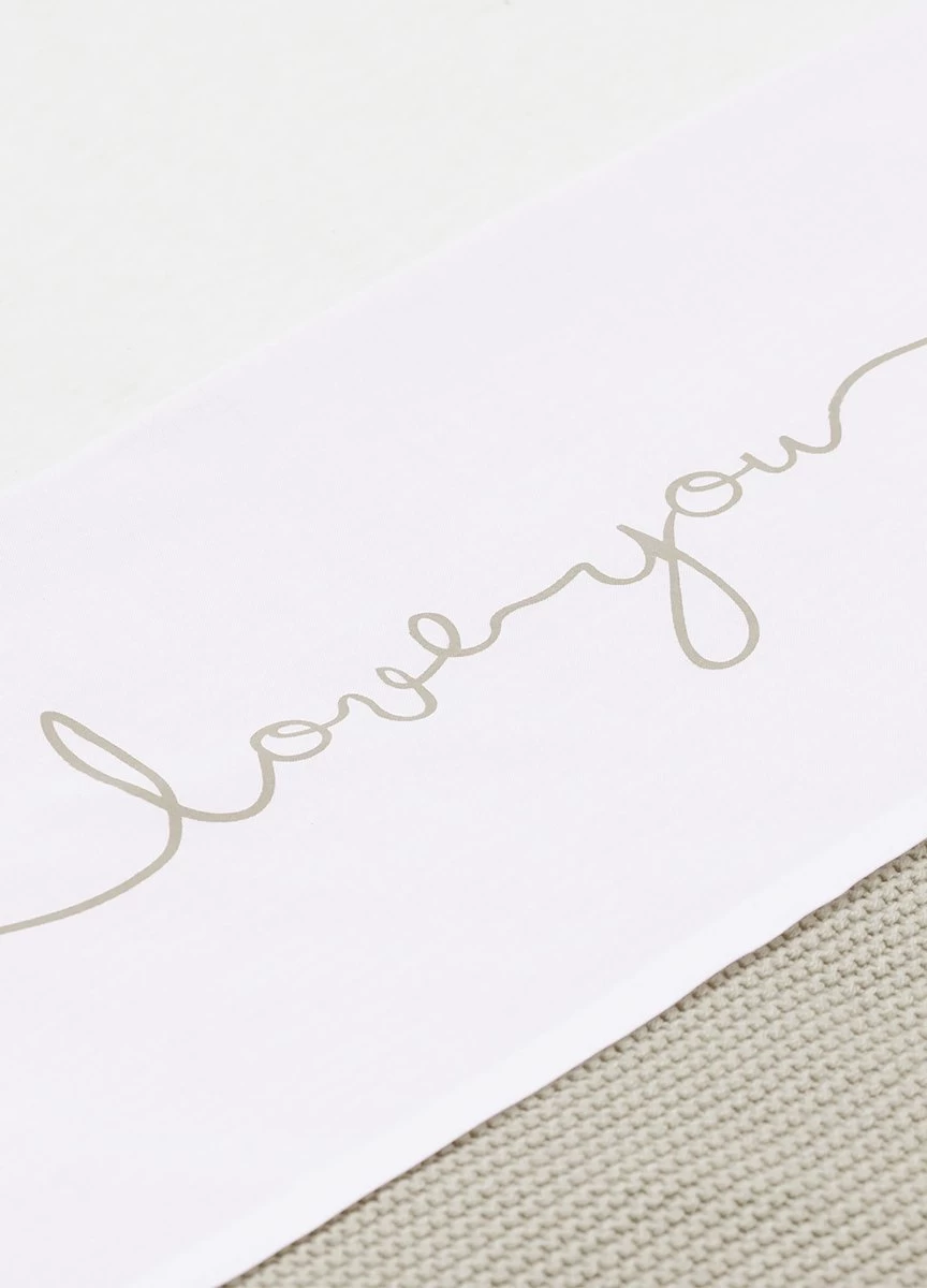 Jollein Baby Laken Ledikant 120x150cm Love You - Nougat - Afbeelding 5