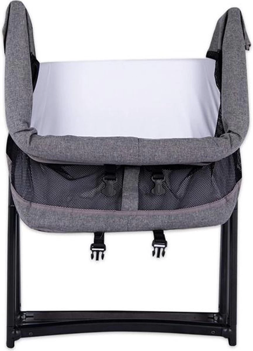 Hibaby Co-Sleeper - Essential Brown - Wieg Functie - Reisbedje - Inclusief Matras - Afbeelding 5