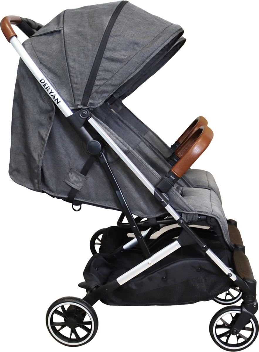 Deryan Luxe Rolo X2 Dubbele Buggy - Duo Buggy - Grijs - Afbeelding 2