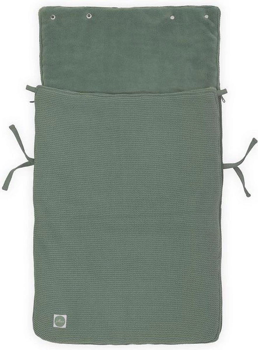 Jollein Voetenzak Voor Autostoel & Kinderwagen - Basic Knit - Forest Green - Afbeelding 3