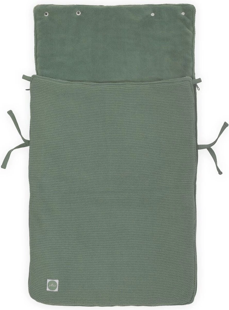 Jollein Voetenzak Voor Autostoel & Kinderwagen - Basic Knit - Forest Green - Afbeelding 10