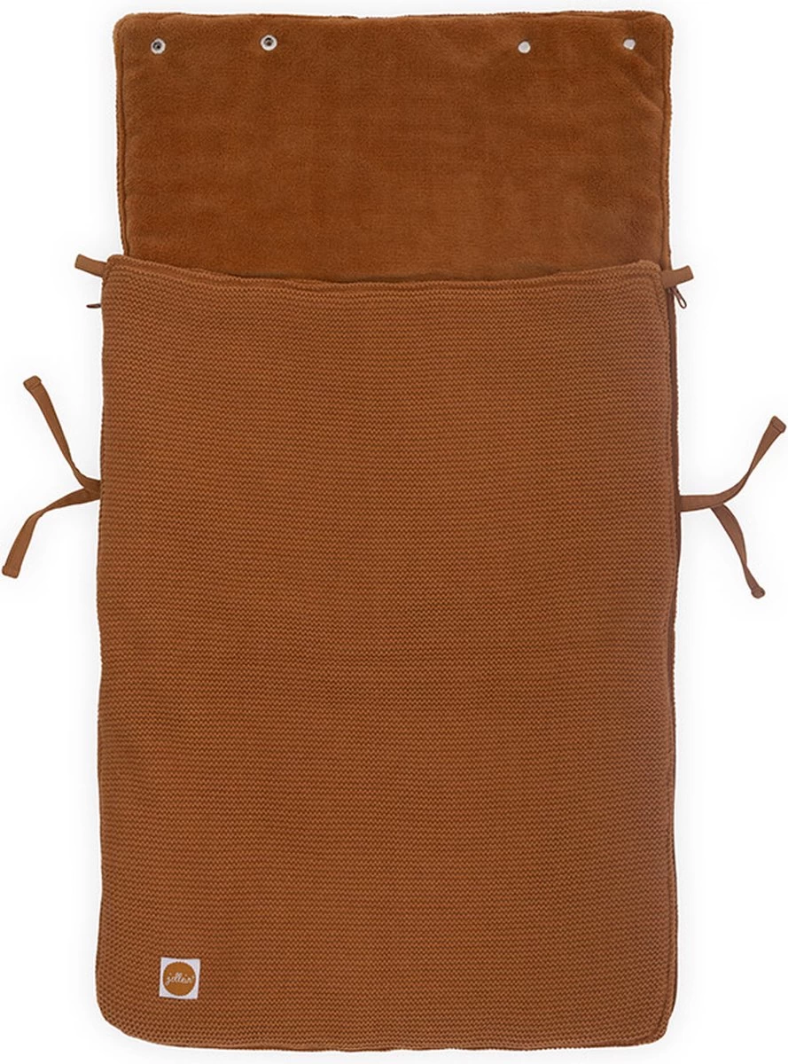 Jollein Voetenzak Voor Autostoel & Kinderwagen - Basic Knit - Caramel - Afbeelding 3