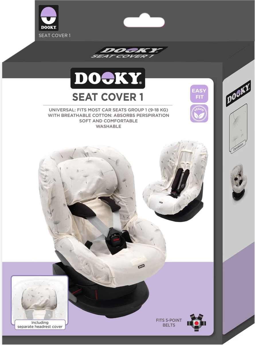 Dooky Seat Cover Groep 1 Autostoel Hoes - Dandelion - Afbeelding 7