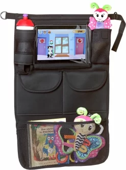 A3 Baby & Kids Autostoel Organizer Met Tablet Houder - Zwart