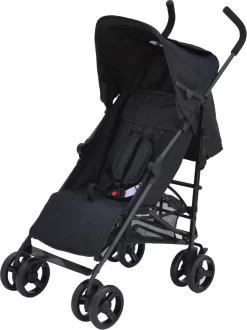 Bebies First Buggy - Plooibuggy - Lichtgewicht - 5 Standen - Comfortabele Rugleuning & Tot 22 Kg - Zwart