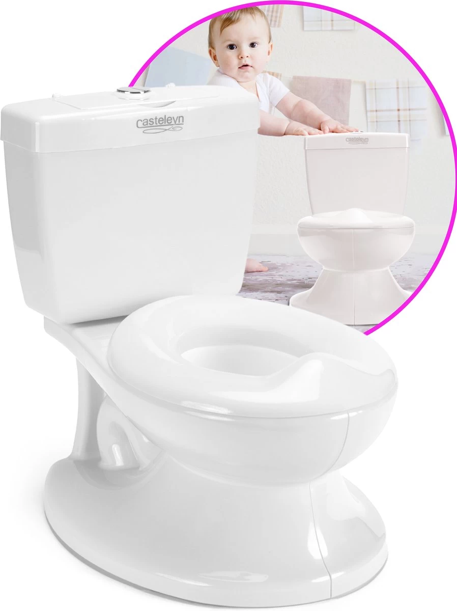 Casteleyn - Plaspotje - WC Potje - Toilet Trainer - Kinder Toilet - Met Geluid - Tot 21KG - Wit