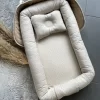 Bébélunes - ToGo Dot Beige - Babynest - Beige - 30x50 - Inclusief Kussen